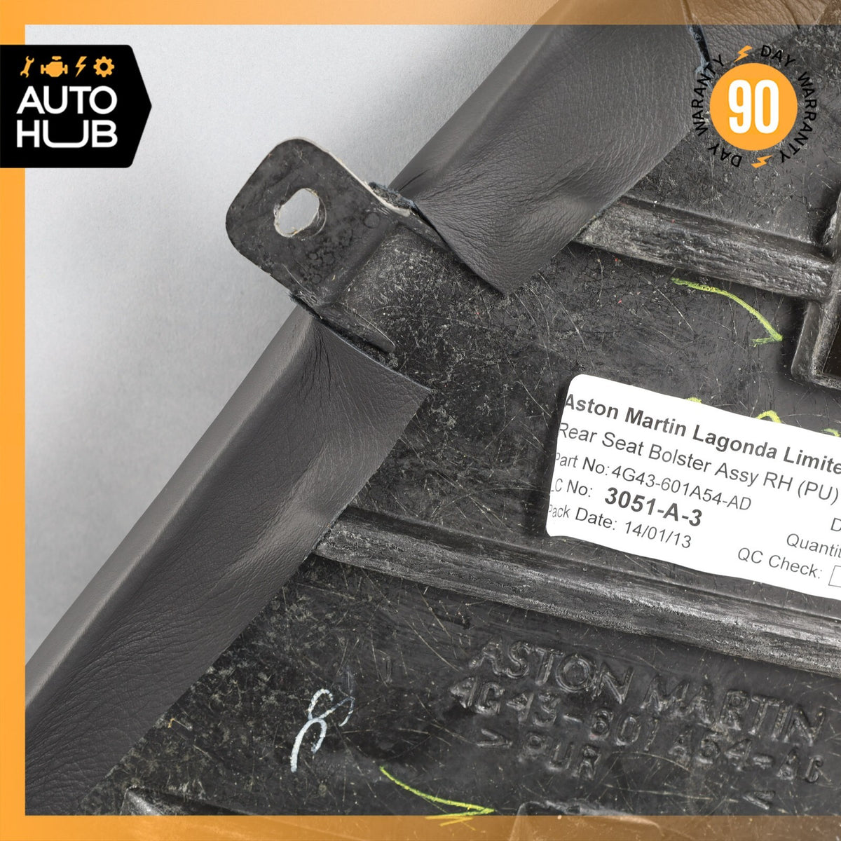 13-16 Aston Martin DB9 Rear Right Side Top Upper Seat Trim Panel OEM 35k - photo 13