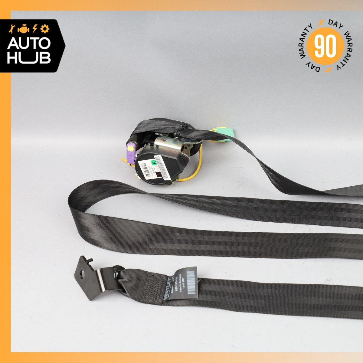 06-13 Bentley Continental Flying Spur Rear Right Side Seat Belt Black OEM - photo 12