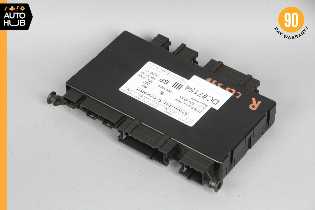 03-12 Mercedes W219 CLS550 E550 GL550 Seat Control Module Front Right 2118704885 - photo 2