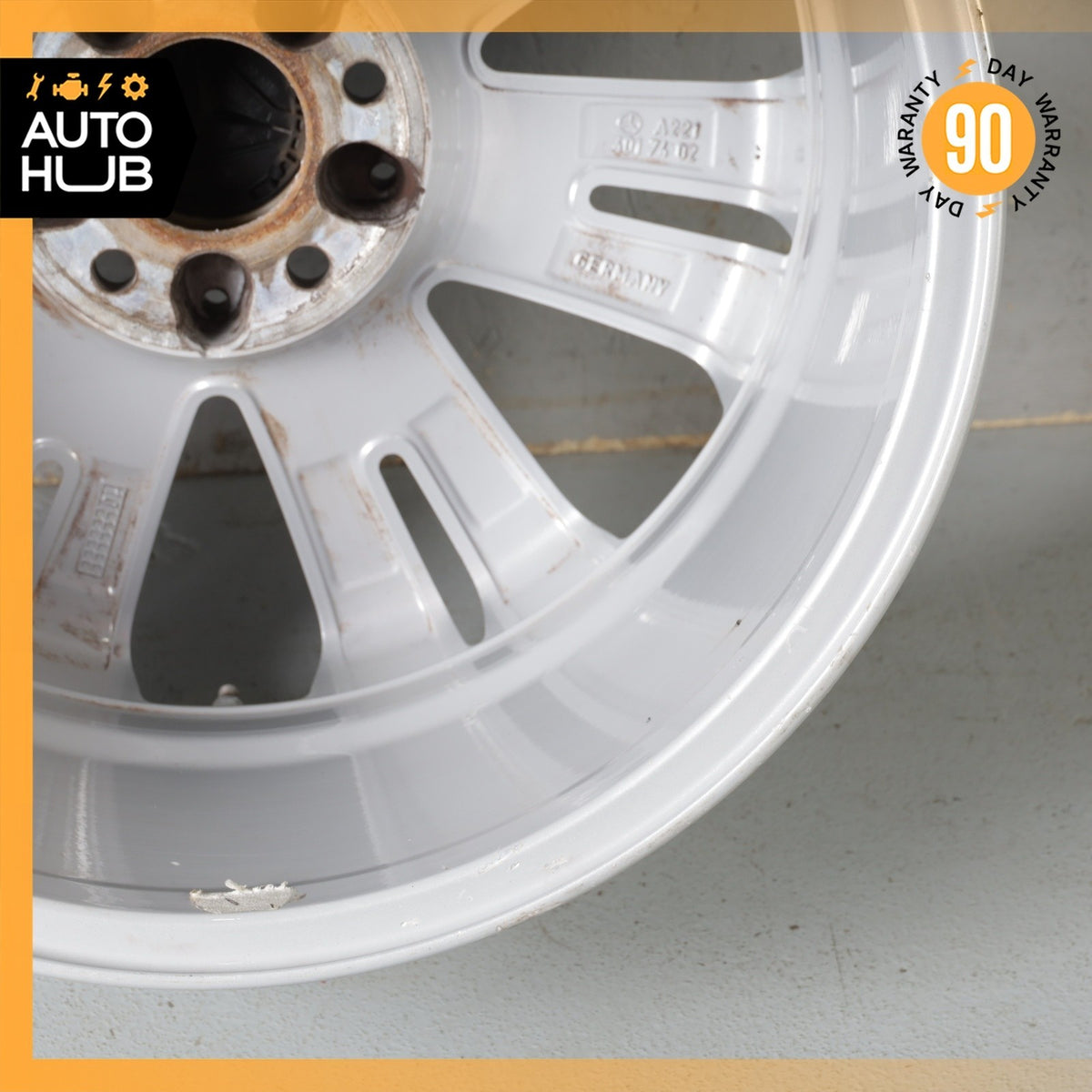 Mercedes W221 S400 S550 CL550 8.5 x 18 18" Wheel Rim Silver 2214017402 OEM - photo 20