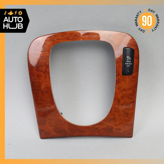 03-06 Mercedes W220 S350 S500 Center Console Shifter Bezel Trim Wood OEM - photo 1