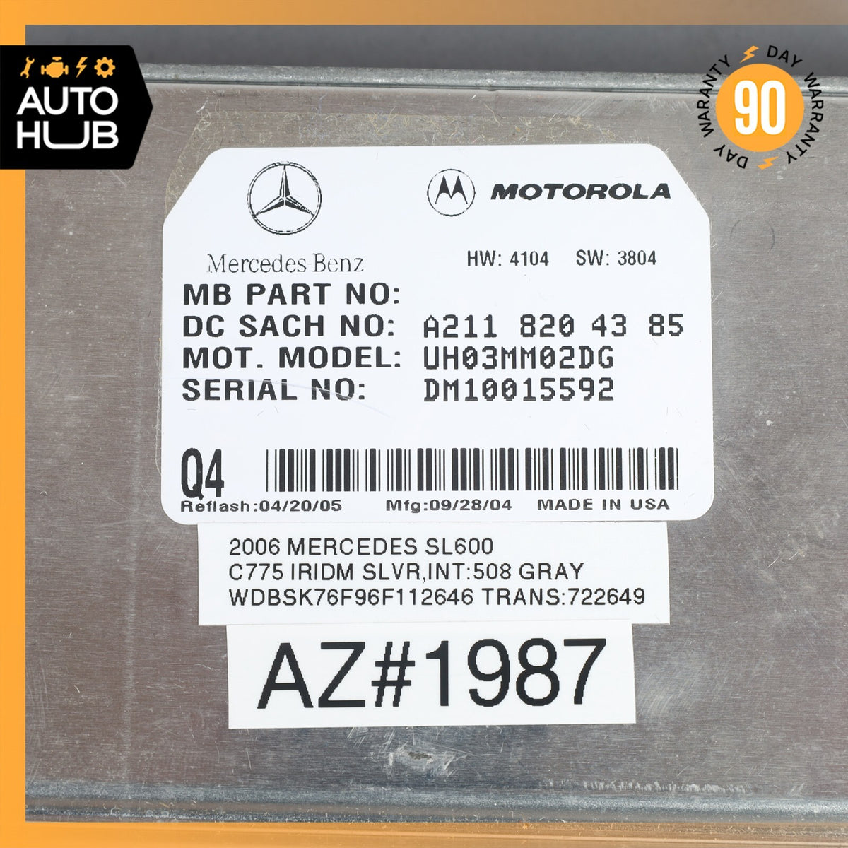 03-11 Mercedes R230 SL600 E55 AMG Motorola Bluetooth Communication Module OEM - photo 8