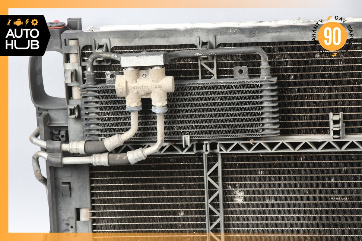 07-09 Mercedes W216 CL550 S550 Cooling Radiator A/C Condenser Oil Cooler OEM - photo 2