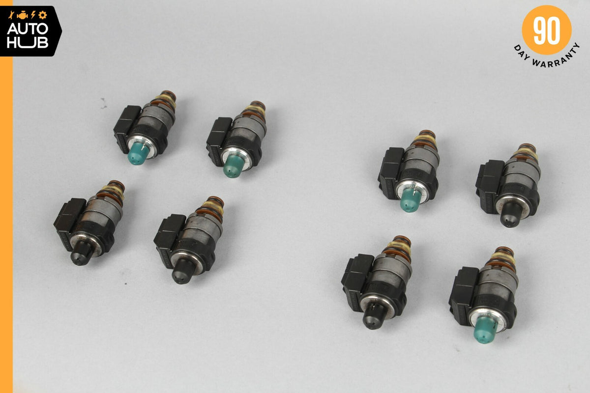 Mercedes R350 CL550 722.9 Transmission Solenoid Valve Blue & Black Caps Set of 8 - photo 1