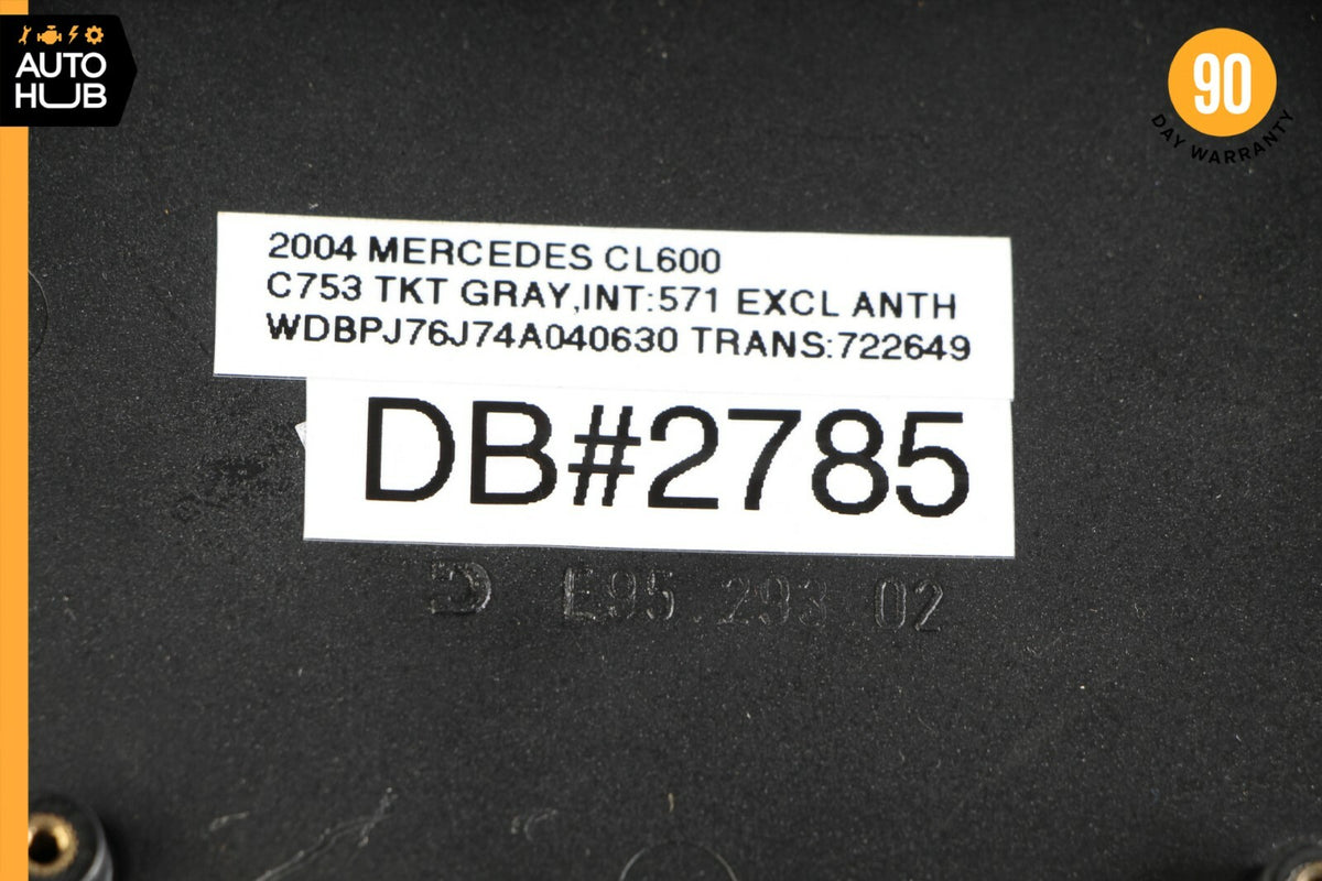 00-06 Mercedes W215 CL600 Center Console Cup Holder Cover Trim Exclusive Black - photo 7