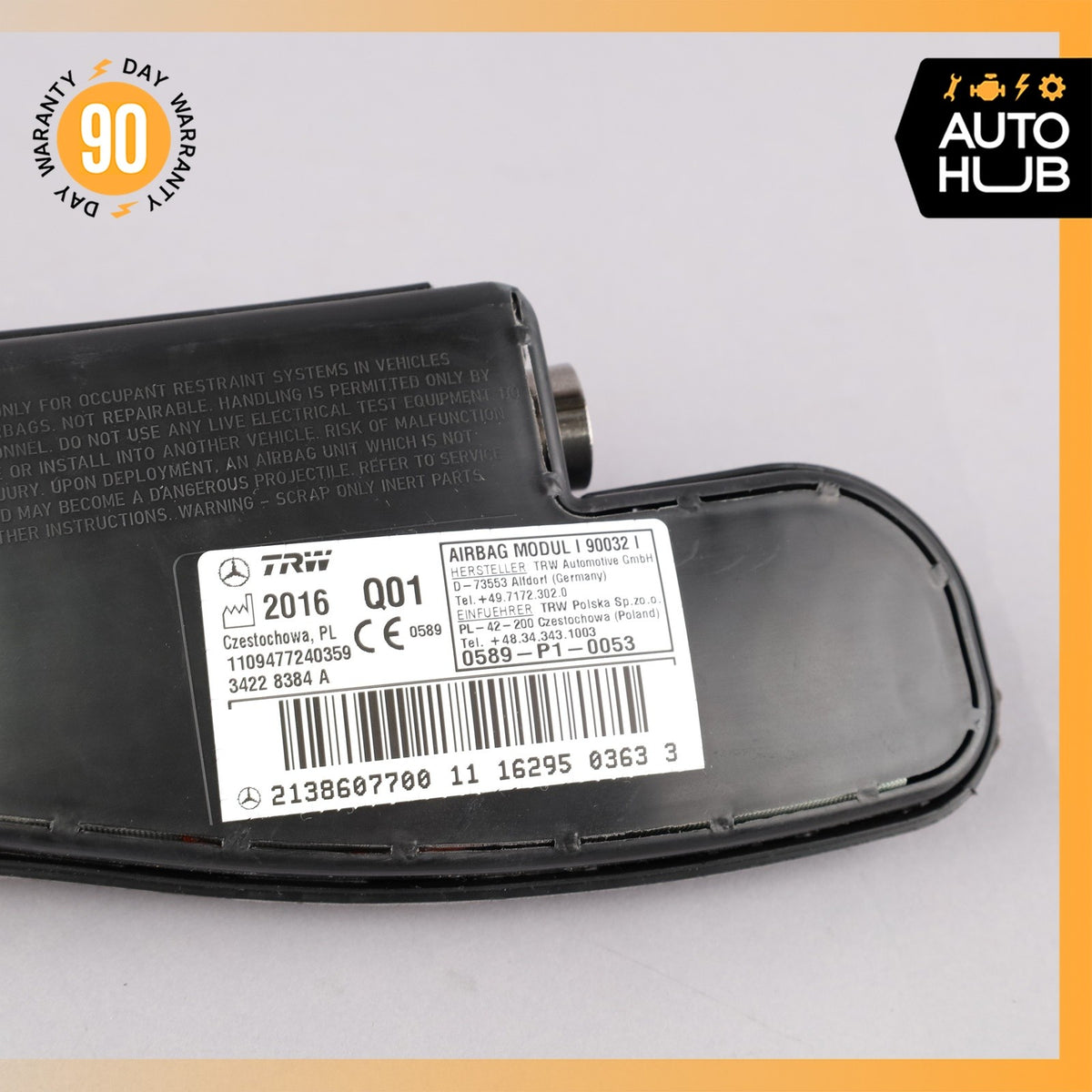 17-23 Mercedes W213 E300 E450 E53 AMG Front Left Driver Side Seat Airbag SRS OEM - photo 3