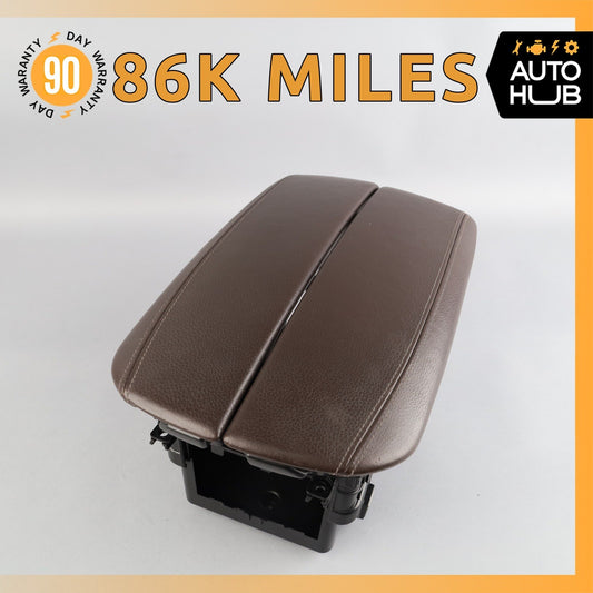 14-18 BMW F15 X5 Front Center Console Armrest Arm Rest Brown 51169285086 OEM - photo 1