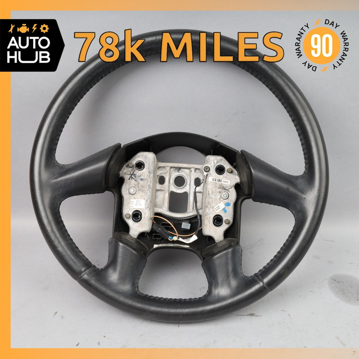 2005 Chevrolet Corvette C6 Steering Wheel Black OEM 78k - photo 1