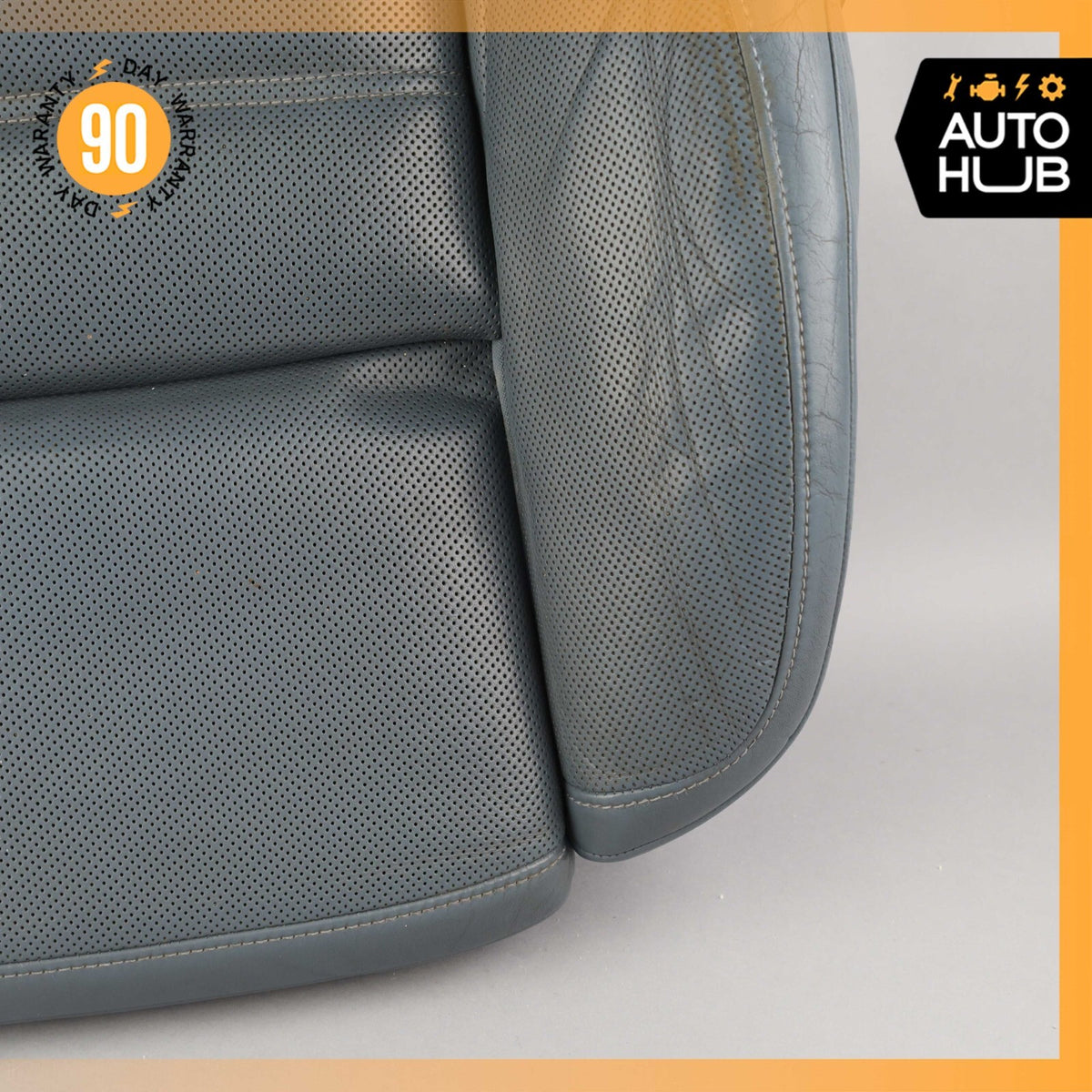 11-18 Porsche Cayenne 958 Front Left Lower Bottom Seat Cushion Leather Blue OEM - photo 4