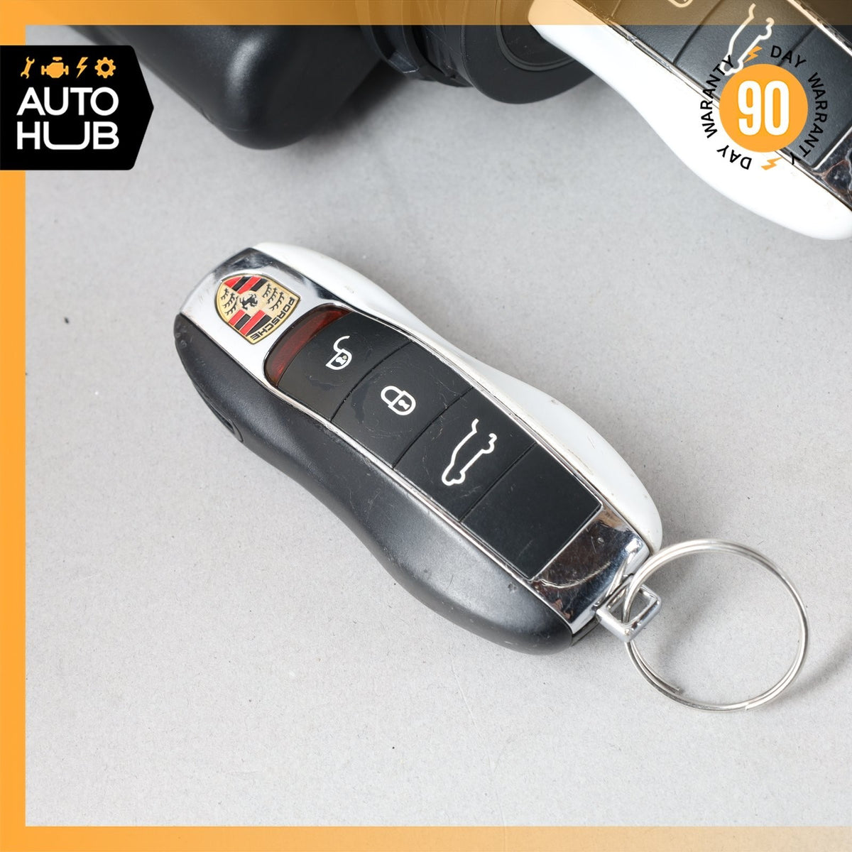 11-18 Porsche Cayenne 958 E-Hybrid Start Ignition Switch Module w/ Key OEM - photo 2