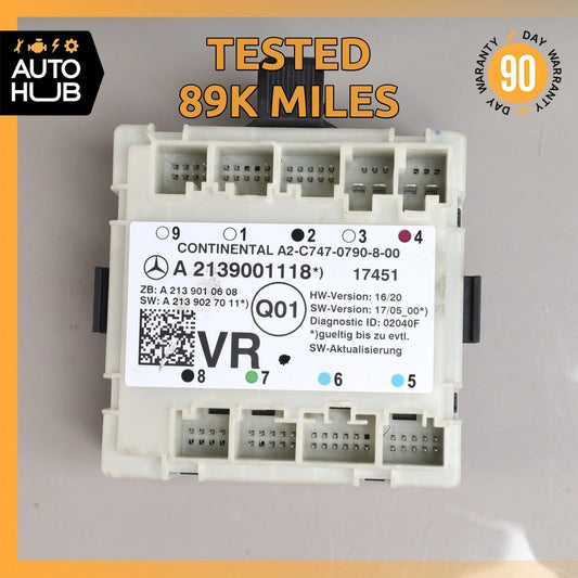 Mercedes W213 E300 Front Right Side Door Control Module 2139001118 OEM 89k - photo 1