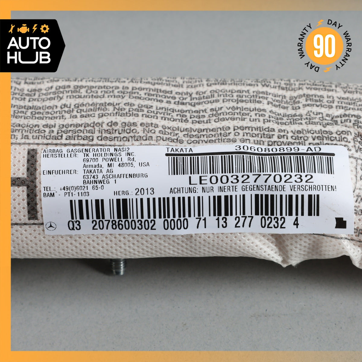 Mercedes W207 E350 E550 C250 Front Left Driver Side Seat Airbag Air Bag OEM - photo 9