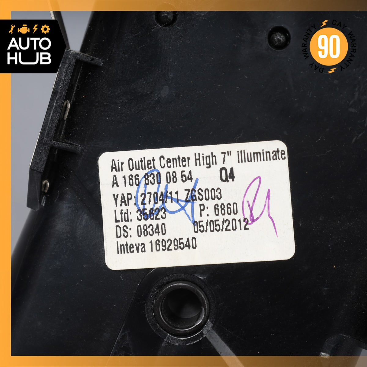 12-16 Mercedes W166 ML350 ML63 AMG Dashboard Dash AC A/C Air Vent Center OEM - photo 12