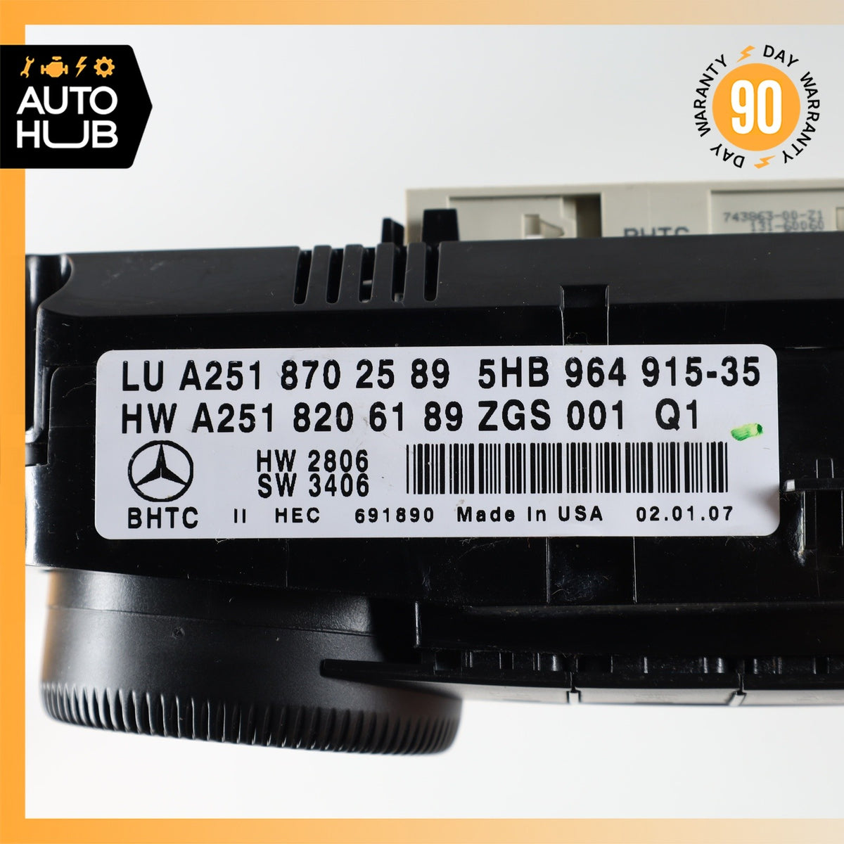 Mercedes W251 R350 GL550 Front A/C Heater Climate Control Switch OEM - photo 11
