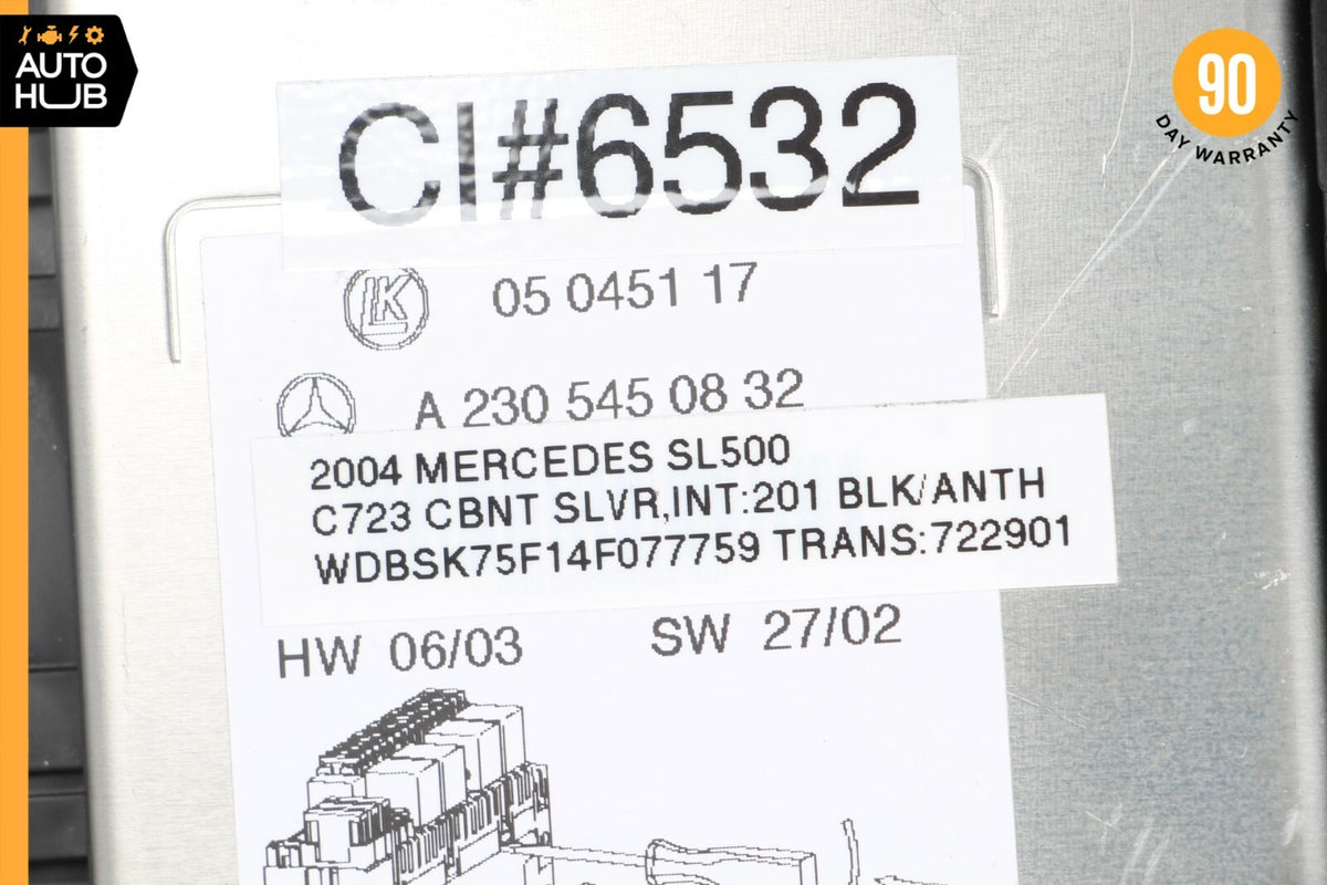 03-12 Mercedes R230 SL500 SL550 SLR Front Left SAM Fuse Box Control Module OEM - photo 12