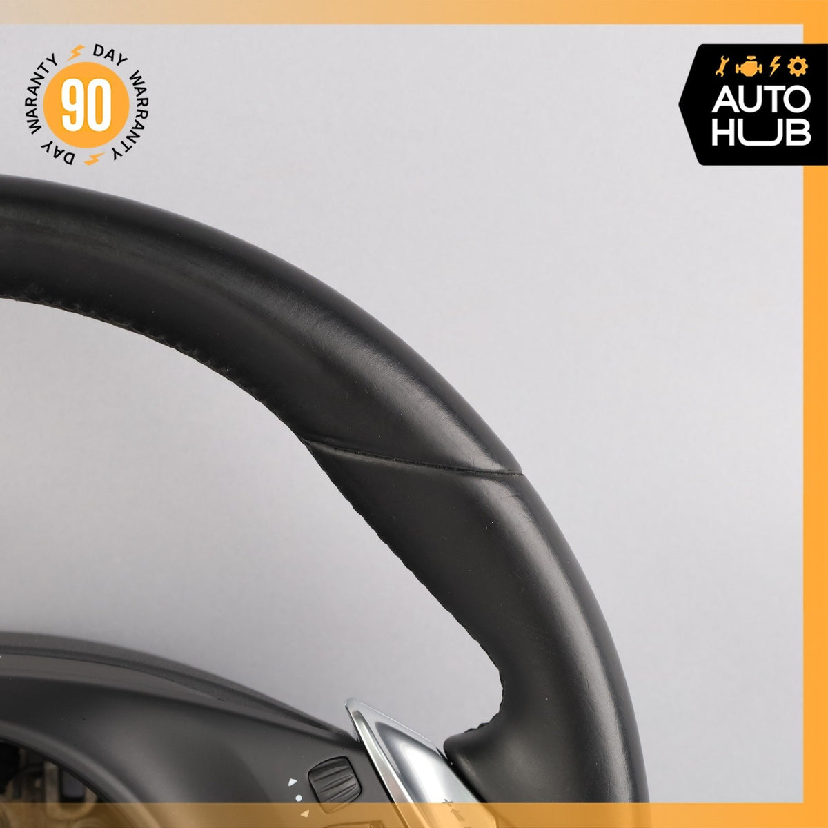 11-16 Porsche Cayenne 958 Steering Wheel w/ Paddle Shifters Black OEM 78k - photo 4