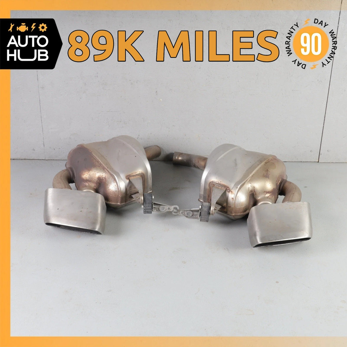 17-18 Porsche Macan 95B 2.0L L4 Exhaust Muffler Mufflers Set 95B253612 OEM 89k - photo 1