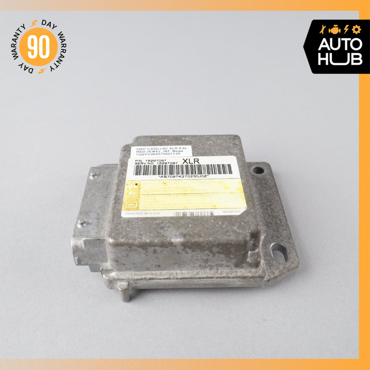 2007 Cadillac XLR Airbag Air Bag Sensor SRS Control Module 15297098 OEM - photo 3