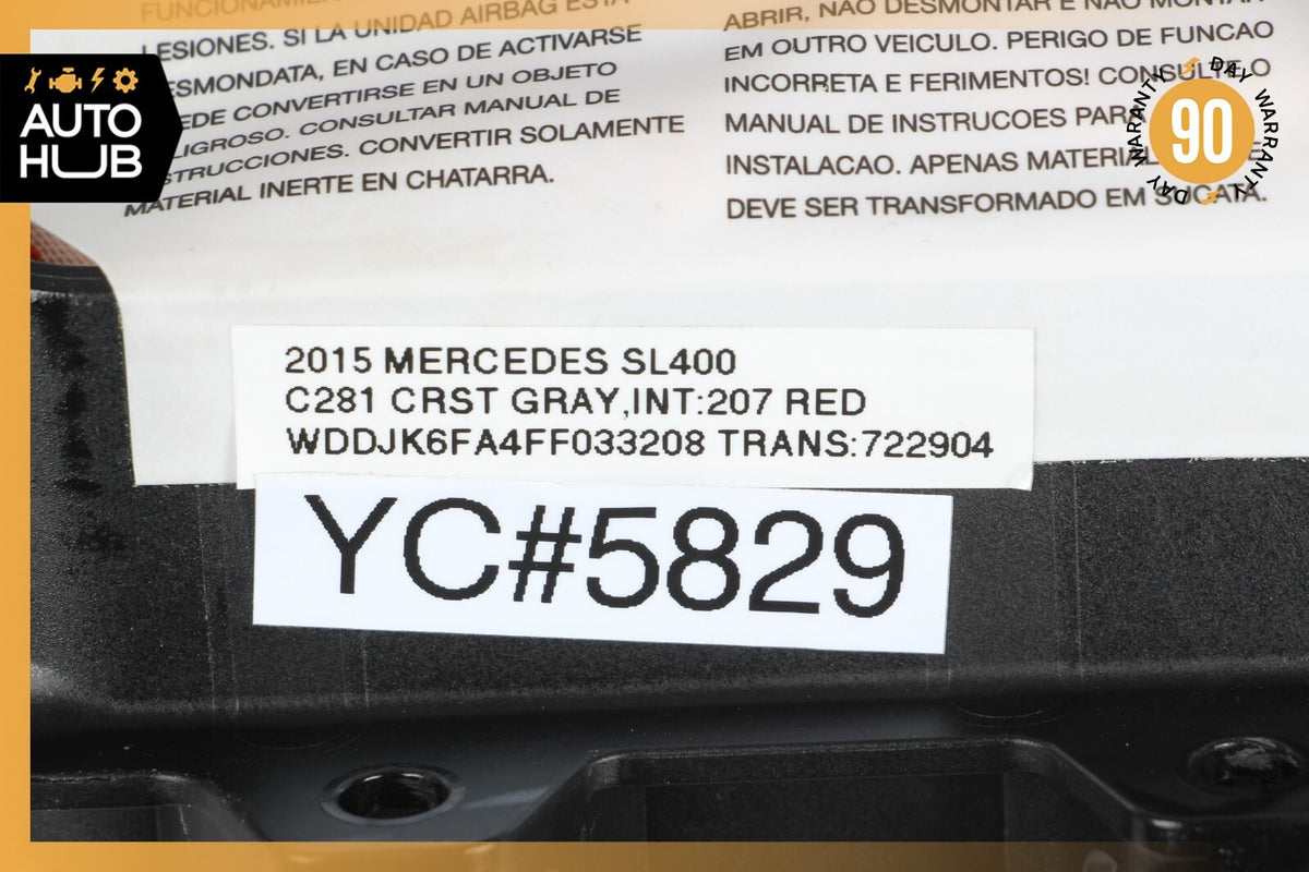 12-20 Mercedes R231 SL400 SLK250 Glove Box Passenger Knee Airbag Air Bag OEM - photo 9