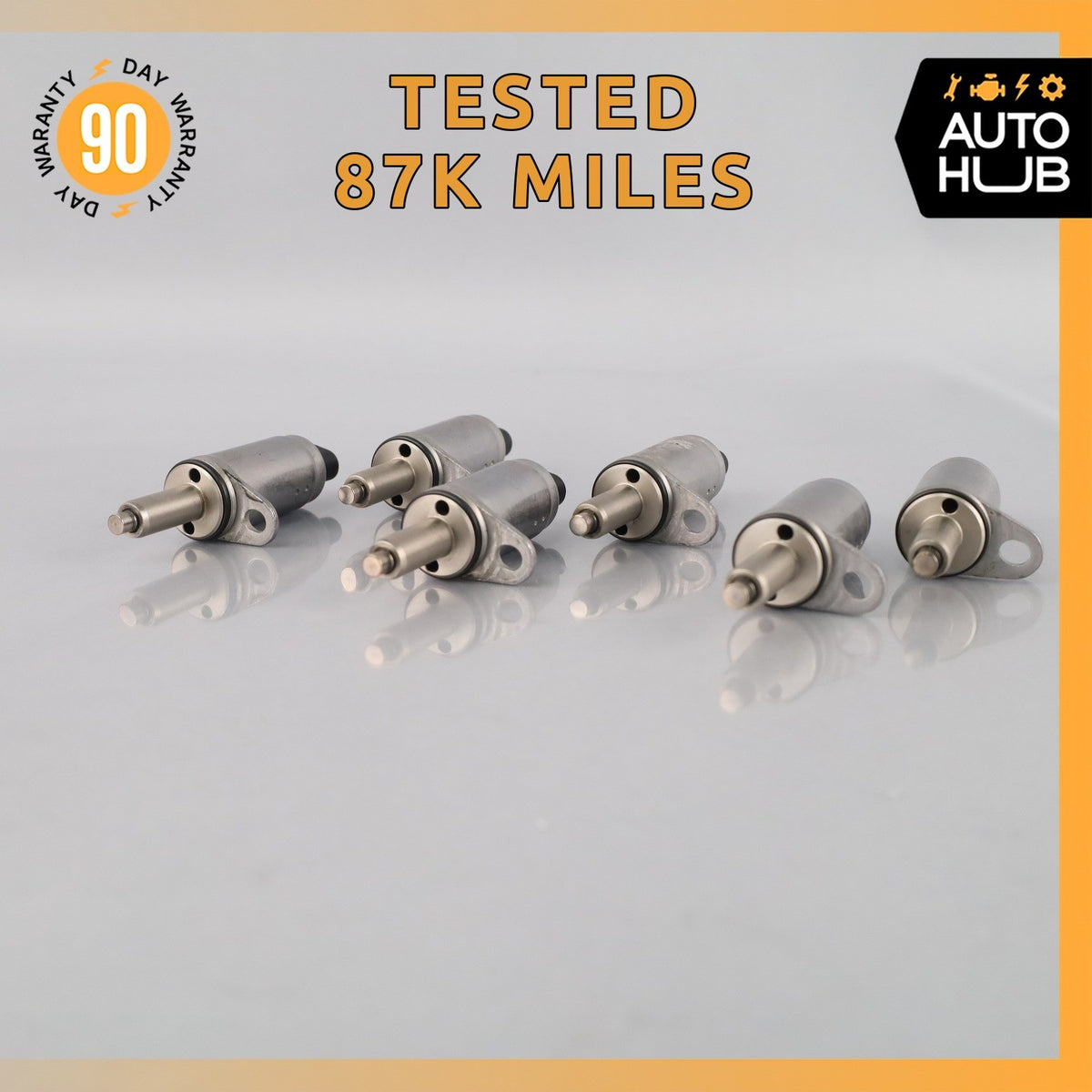 17-19 Audi 4M Q7 Engine Motor Camshaft Adjust Solenoid Set of 6 OEM 87k - photo 1