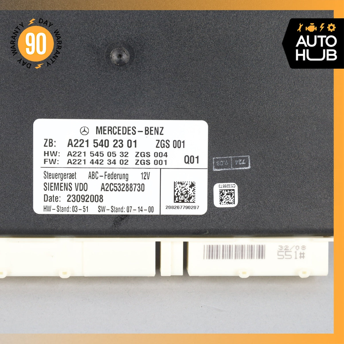 Mercedes W221 S63 S600 Active Body Control ABC Suspension Module Control OEM - photo 9