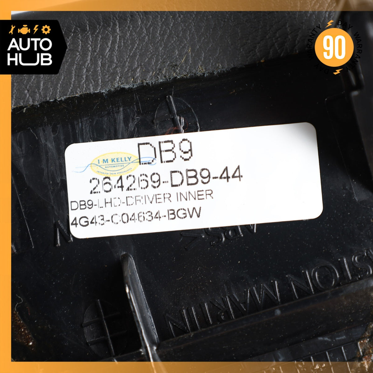 13-16 Aston Martin DB9 Left Side Dash Inner Panel Cover Trim Black OEM 35k - photo 12