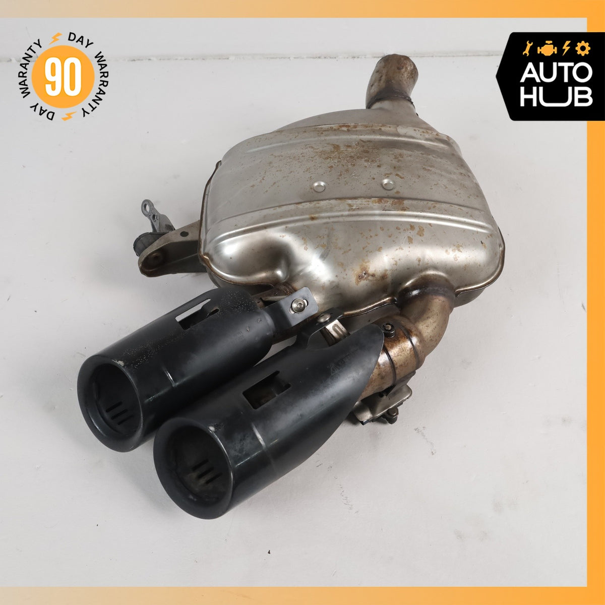15-18 Porsche Macan 95B GTS Sport Left Side Exhaust Muffler w/ Valves OEM 46k - photo 7
