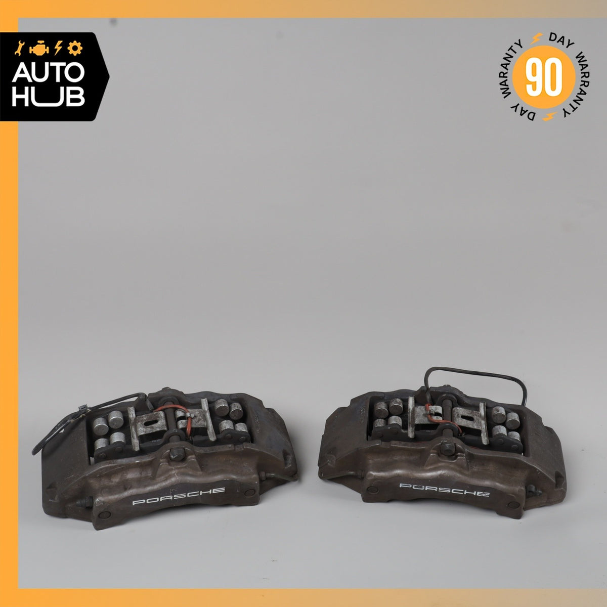 04-10 Porsche Cayenne 955 Front Left & Right Brake Caliper Set OEM - photo 2