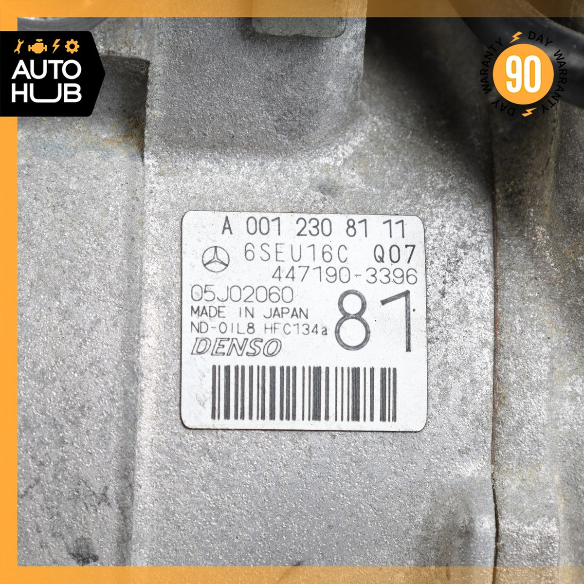03-09 Mercedes W211 E350 E320 A/C AC Air Condtitioning Compressor 0012308111 OEM - photo 7