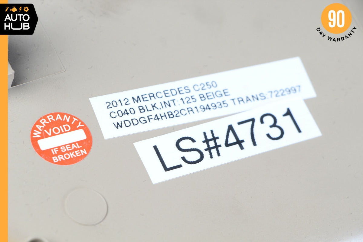 08-15 Mercedes W204 C250 C300 Dashboard Dash Board Trim Panel Right Beige OEM - photo 12