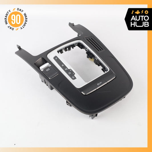 10-12 Audi B8 A4 Center Console Shifter Cover Trim Panel Bezel w/ Switch OEM - photo 1