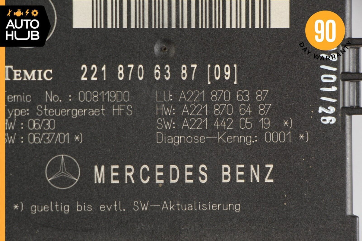 07-09 Mercedes W221 S600 CL550 Trunk Release Remote Open Close Module Unit OEM - photo 9