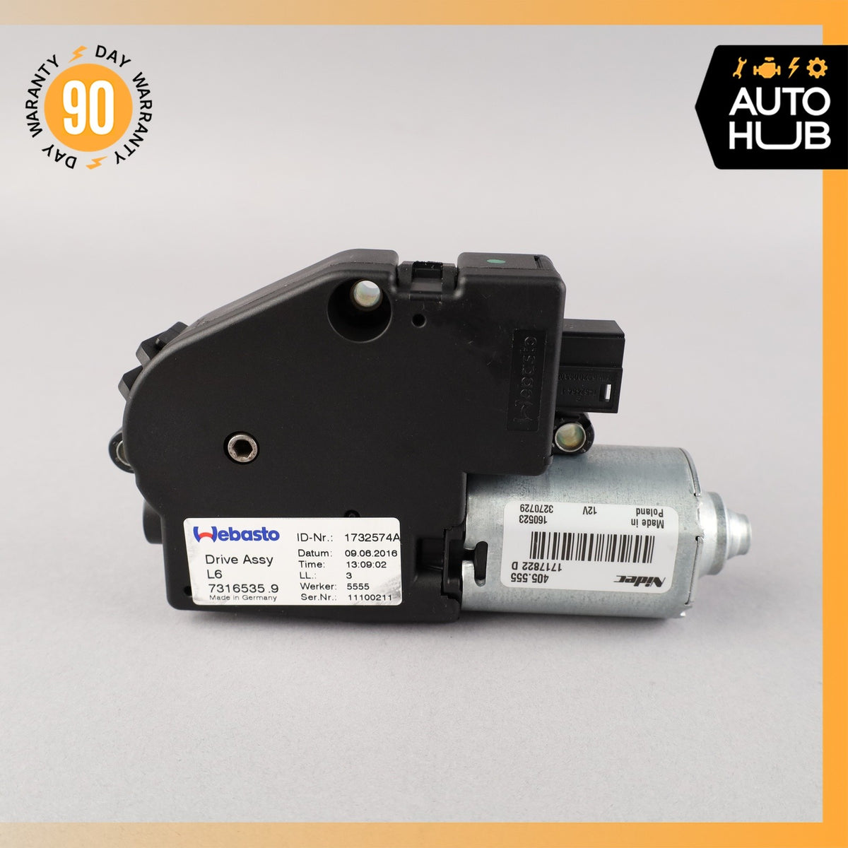 11-13 BMW F10 528i 550i 535i Rear Sunroof Sun Roof Drive Motor OEM - photo 2