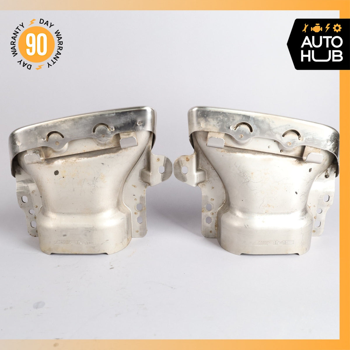 10-16 Mercedes W221 S400 SL400 AMG Exhaust Muffler Tips Left and Right Set OEM - photo 3