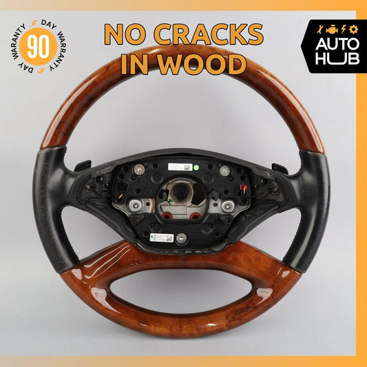 10-14 Mercedes W221 S550 CL550 S400 Steering Wheel w/Paddle Shifters Black OEM - photo 1