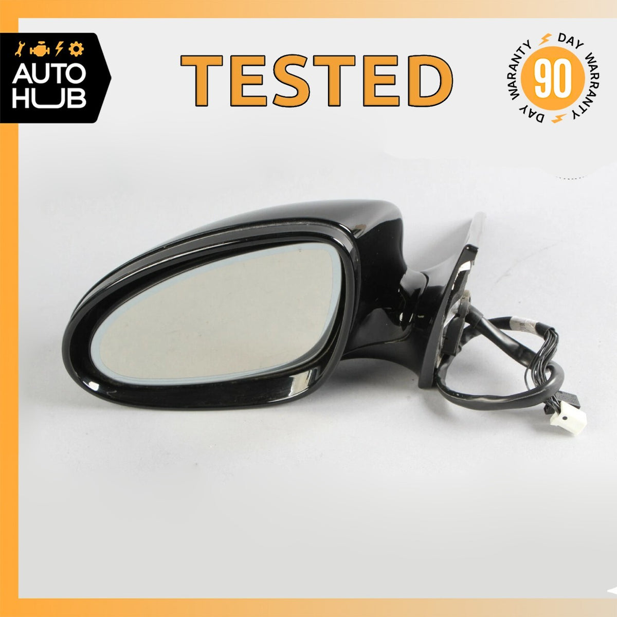 07-09 Mercedes W216 CL63 AMG CL600 Left Side Rear View Door Mirror Black OEM - photo 1