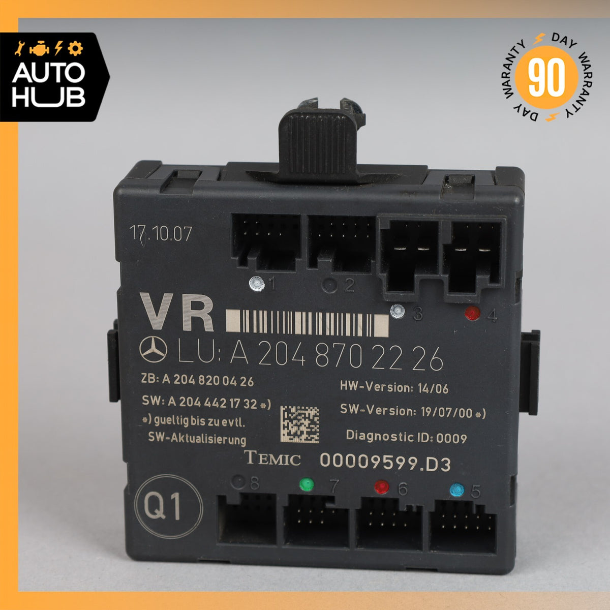 08-18 Mercedes W204 C350 C250 E400 Front Right Side Door Control Module OEM - photo 7