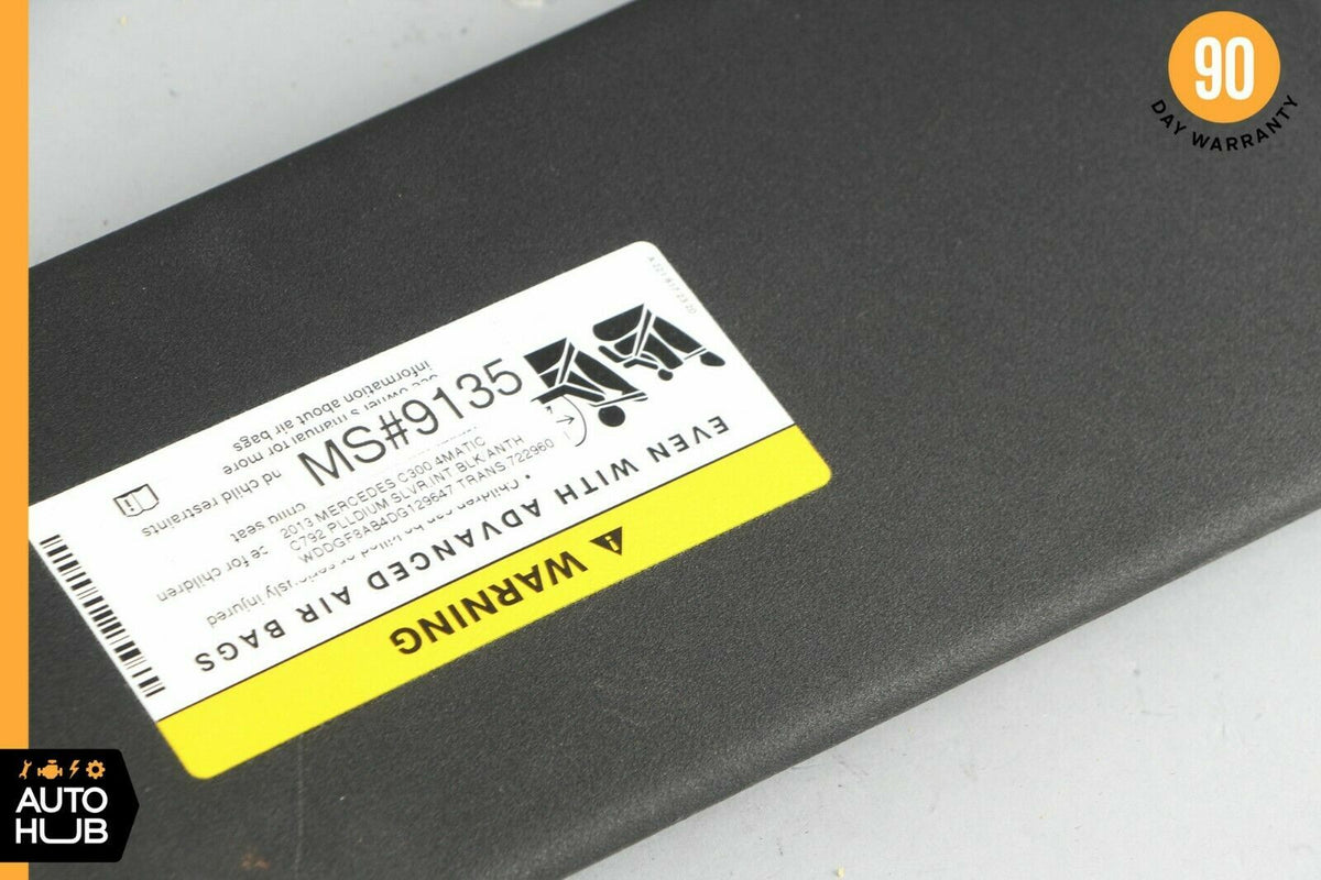 08-14 Mercedes W204 C300 C250 C350 Right Side Sunvisor Sun Visor Black OEM - photo 3