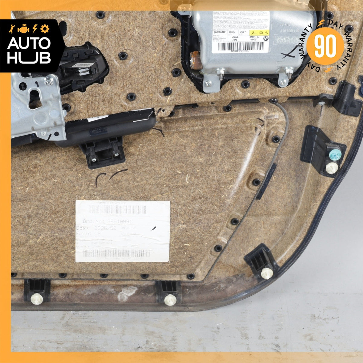 08-10 BMW E60 550i 528i Front Left Driver Side Interior Door Panel w/ Airbag OEM - photo 13