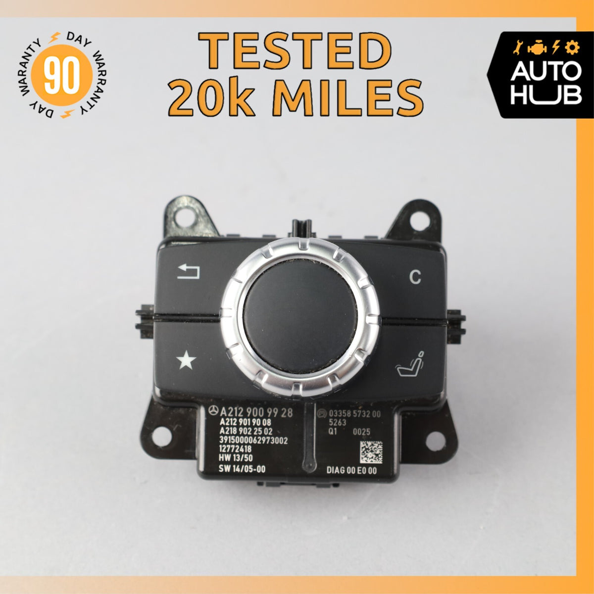 15-18 Mercedes W212 E350 Console Head Unit Controller Knob Multi Switch OEM 20k - photo 1