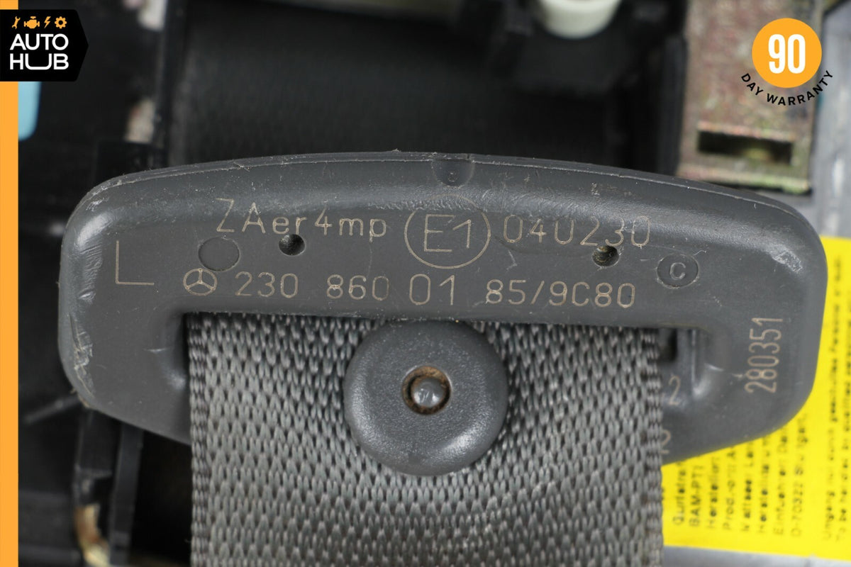 03-06 Mercedes R230 SL500 SL55 AMG Left Driver Seat Belt Retractor Charcoal OEM - photo 8
