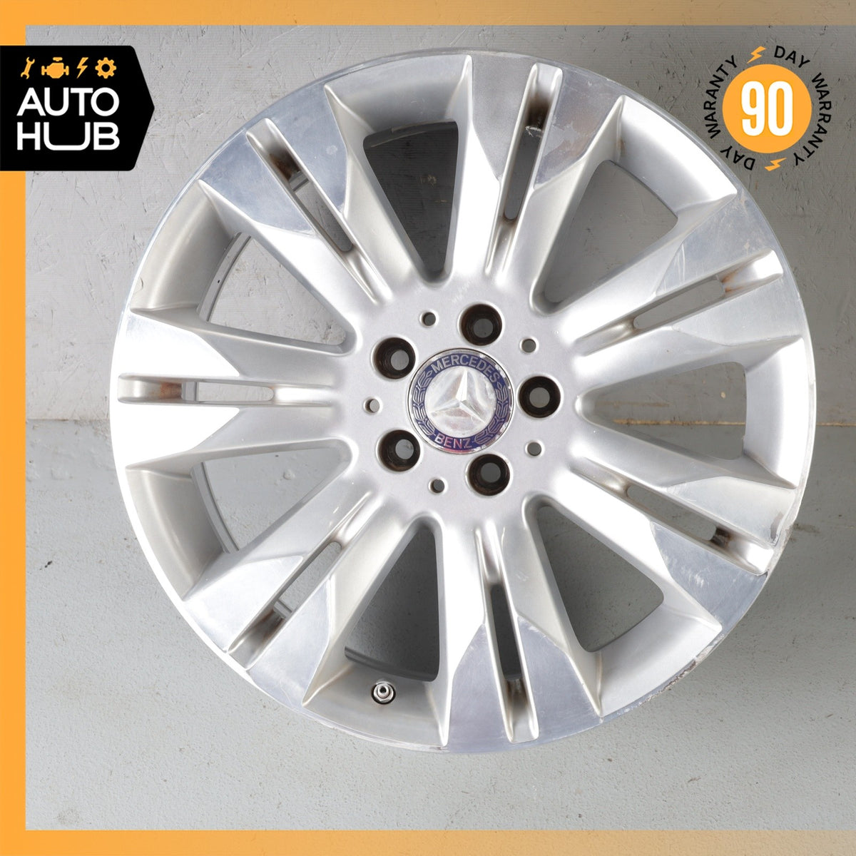 Mercedes W221 S400 S550 CL550 8.5 x 18 18" Wheel Rim Silver 2214017402 OEM - photo 1