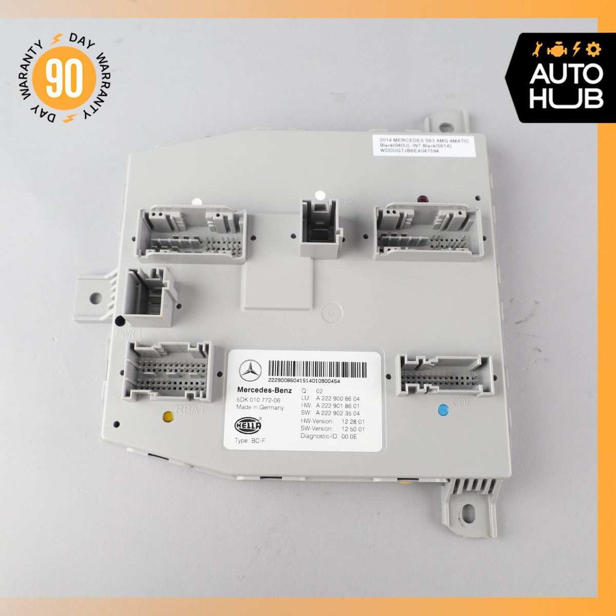 2014 Mercedes W222 S63 AMG Front Body Control Module Unit OEM - photo 6
