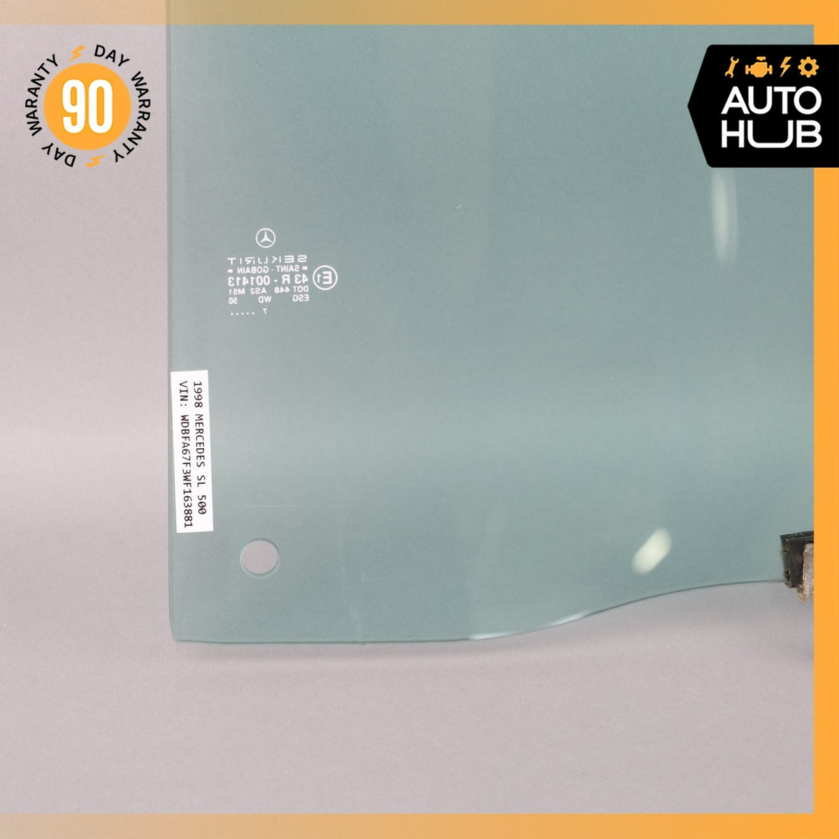 90-02 Mercedes R129 SL500 SL600 Front Right Side Door Window Glass OEM 72k - photo 22
