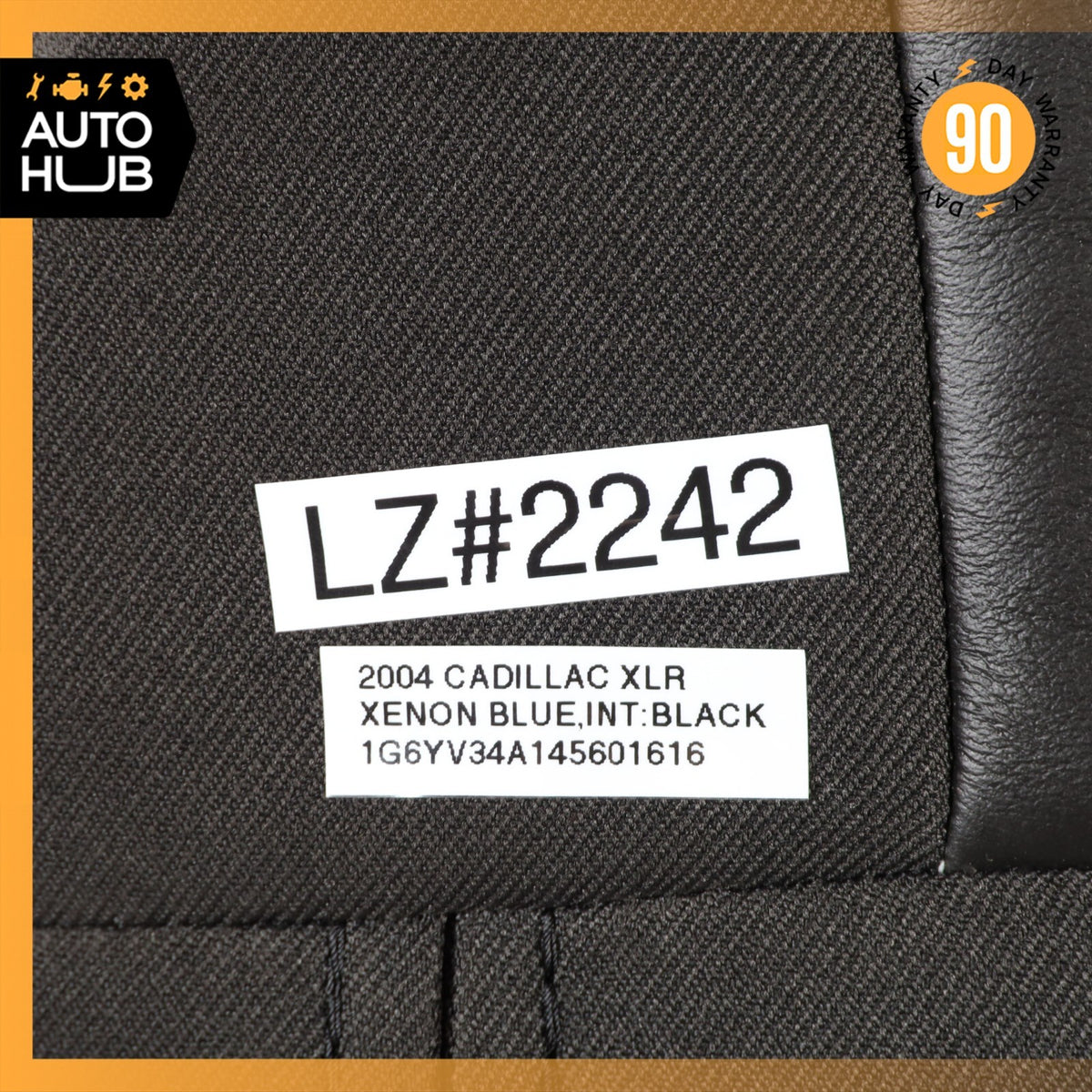 04-05 Cadillac XLR Left Driver Side Top Upper Seat Cushion Black OEM 51k - photo 13