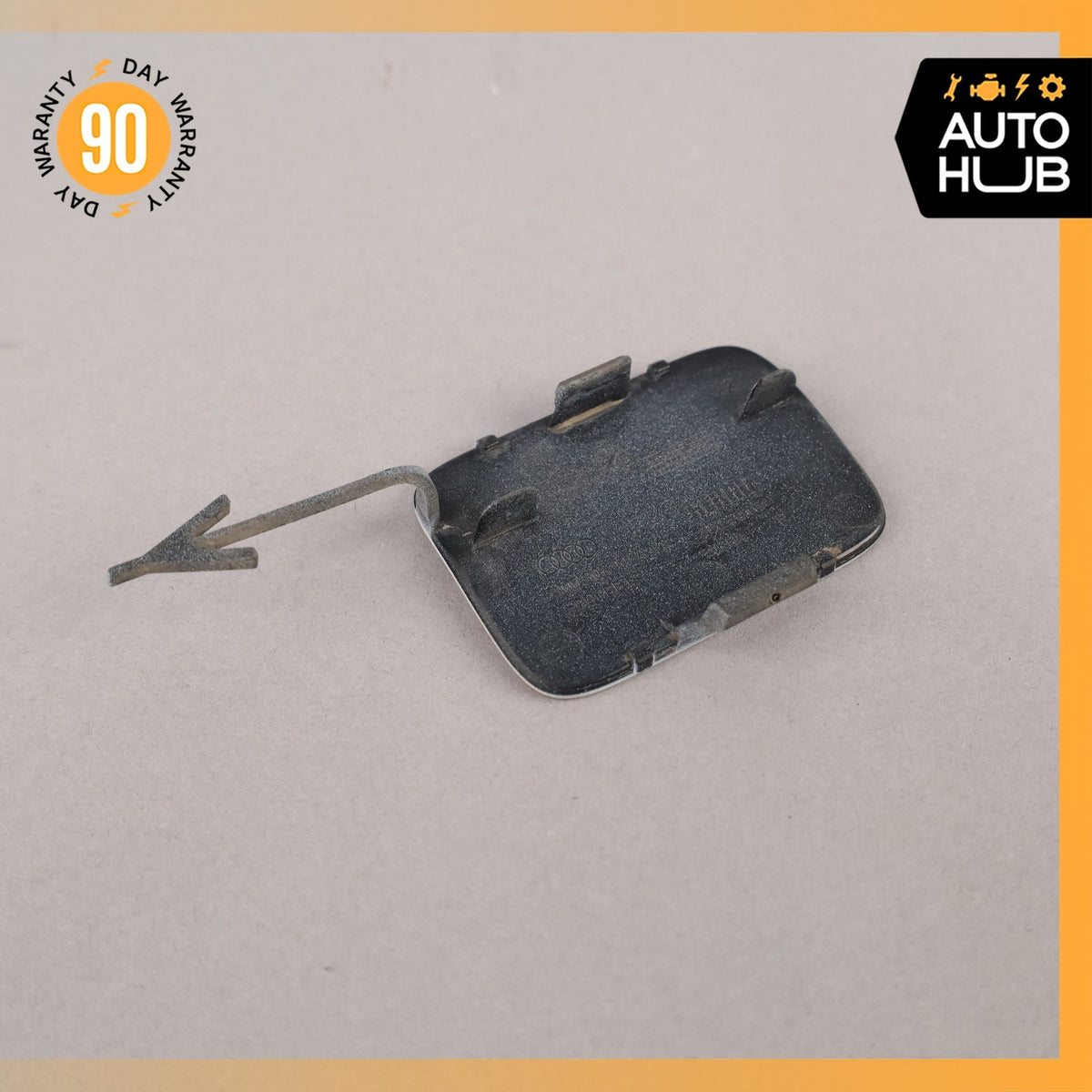 17-19 Audi 4M Q7 Rear Bumper Tow Hook Hitch Cover Lid OEM 87k - photo 8