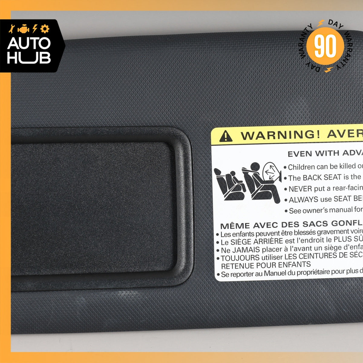 16-18 Audi 8V A3 E-Tron Left Side Sunvisor Sun Visor Black OEM - photo 11