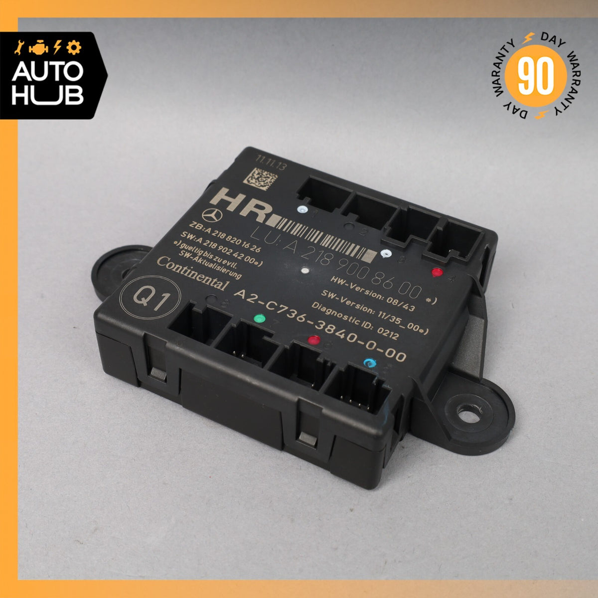08-18 Mercedes W212 E400 CLS63 AMG E550 Rear Right Side Door Control Module OEM - photo 1