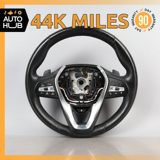 19-23 BMW G05 X5 X6 X7 Sport Steering Wheel Leather Black 32307944547 OEM 44k - photo 1
