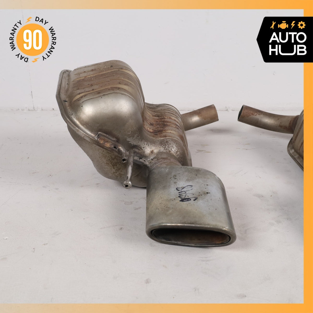 03-06 Mercedes R230 SL500 Left & Right Exhaust Muffler Mufflers Tips Set OEM - photo 2